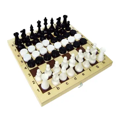 картинка Игра 2 в 1 шашки шахматы 